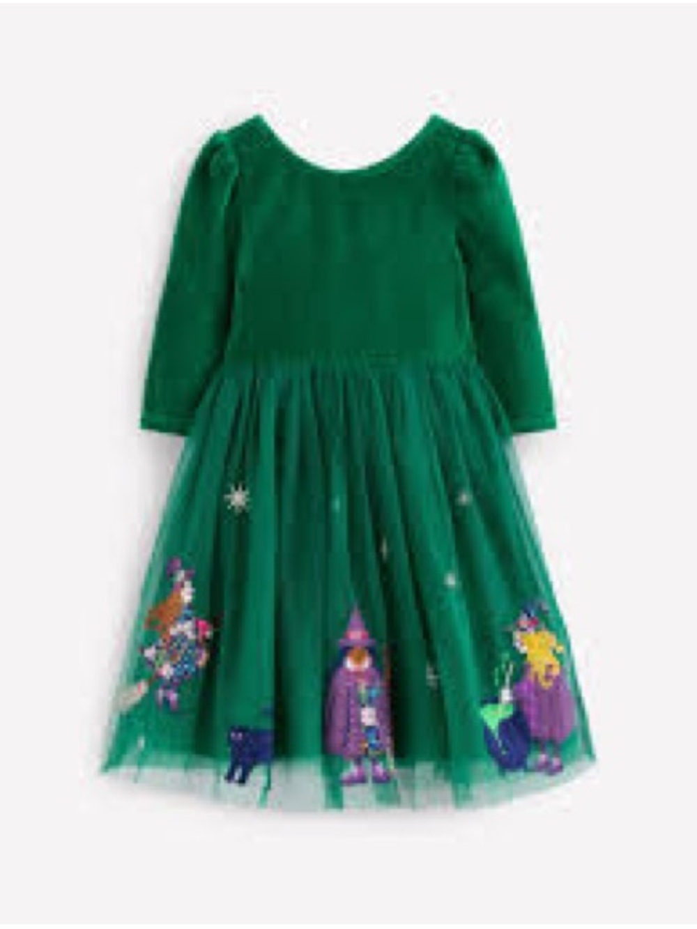 Girls mini Boden Velour Tulle Appliqué Dress size 6/7 NWT